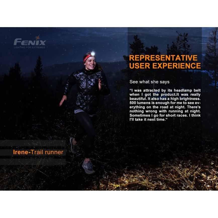 Fenix HL18RTRAIL - Lampada frontale ricaricabile LED LED/3xAAA IP66