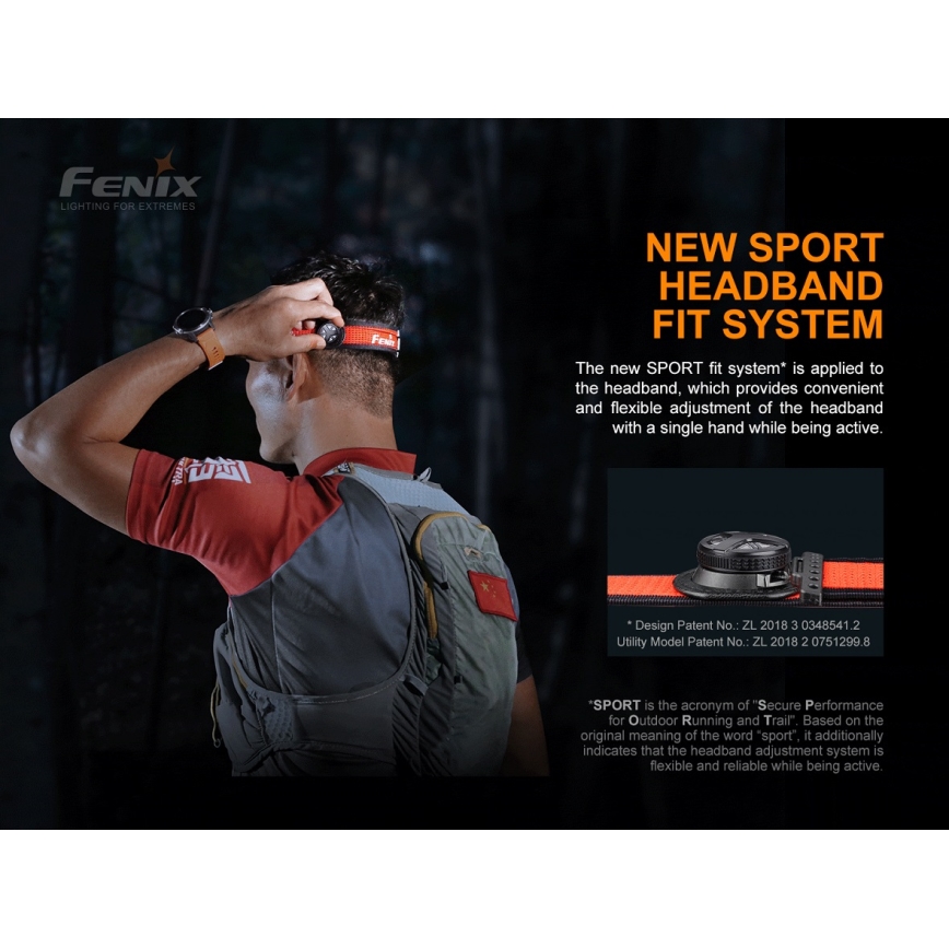 Fenix HL18RTRAIL - Lampada frontale ricaricabile LED LED/3xAAA IP66