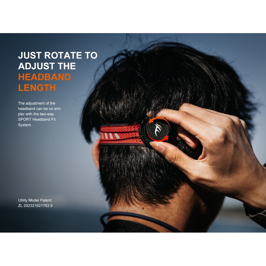 Fenix HL18RTV20BLC - Dimmbare, aufladbare LED-Stirnlampe LED/USB/3xAAA IP66 800 lm 160 h 1900 mAh schwarz/orange