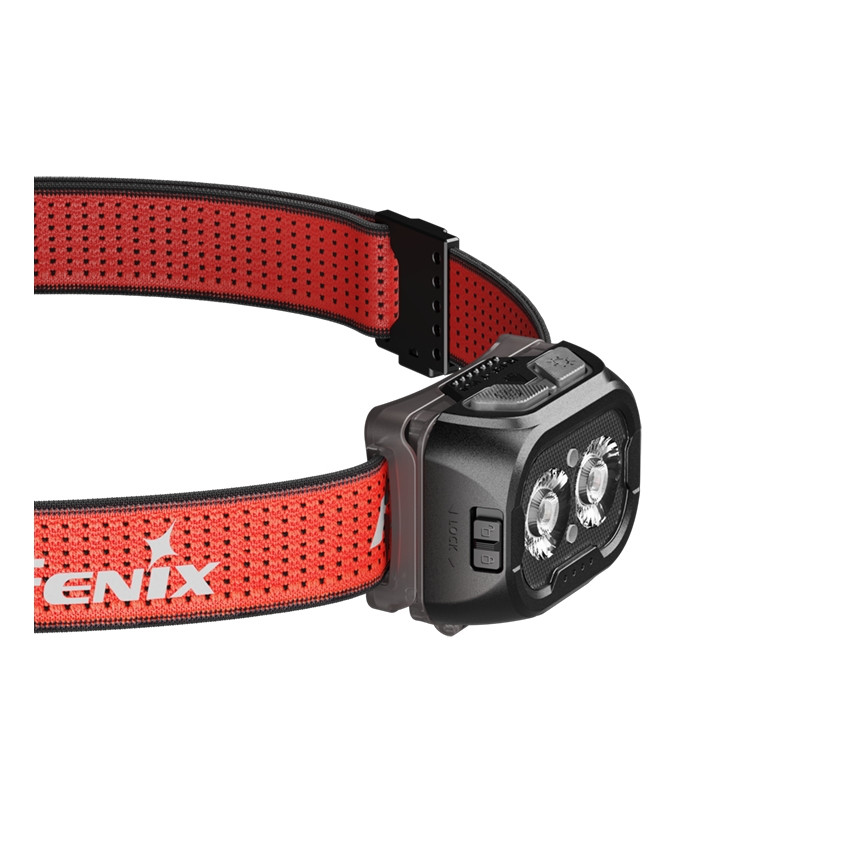 Fenix HL18RTV20BLC - LED Dimmerabile ricaricabile lampada da testa LED/USB IP66 800 lm 160 h nero/arancione