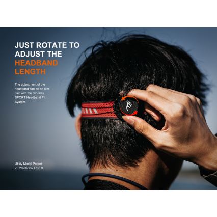 Fenix HL18RTV20BLC - Lampada frontale ricaricabile LED Dimmerabile LED/USB/3xAA IP66 800 lm 160 h 1900 mAh nero/arancione