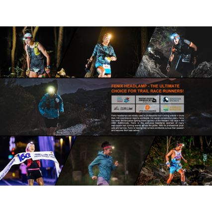 Fenix HL18RTV20BLC - Lampada frontale ricaricabile LED Dimmerabile LED/USB/3xAA IP66 800 lm 160 h 1900 mAh nero/arancione