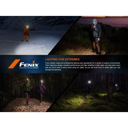 Fenix HL18RTV20WHT - Dimmbare, aufladbare LED-Stirnlampe LED/USB IP66 800 glänzend 160 h weiß/schwarz