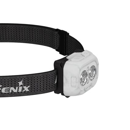 Fenix HL18RTV20WHT - LED Dimmerabile ricaricabile lampada da testa LED/USB IP66 800 lucente 160 h bianco/nero