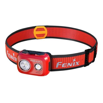 Fenix HL32RTRED - Lampe frontale rechargeable LED/USB/3xAAA IP66 800 lm 300 h rouge/orange
