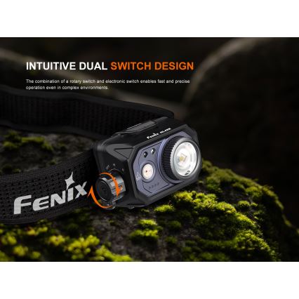 Fenix HL45R - Dimmbare, aufladbare LED-Stirnlampe mit Fokussierung LED/USB IP66 1000 glänzend 240 h schwarz