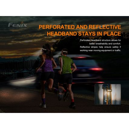 Fenix HM50RV20 - Lampada frontale ricaricabile a LED 3xLED/1xCR123A IP68