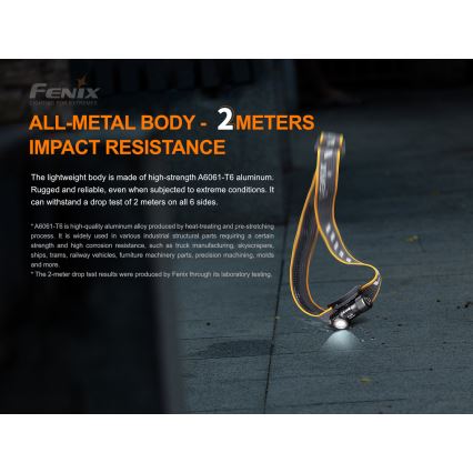 Fenix HM51RV20 - Lampada frontale LED ricaricabile 3xLED/1xCR123A/USB IP68 700 lucente 120 h 700 m