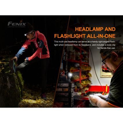 Fenix HM51RV20 - Lampe frontale rechargeable 3xLED/1xCR123A/USB IP68 700 brillant 120 h 700 m