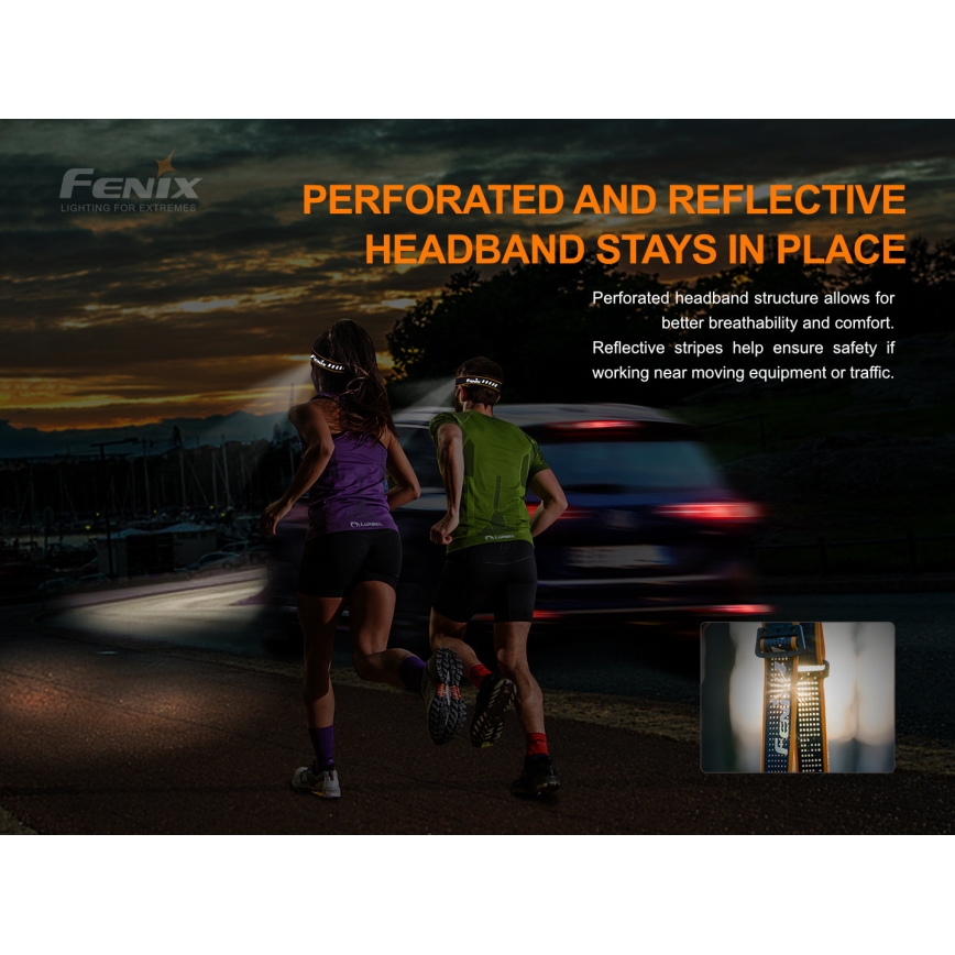 Fenix HM51RV20 - LED wiederaufladbare Stirnlampe 3xLED/1xCR123A IP68