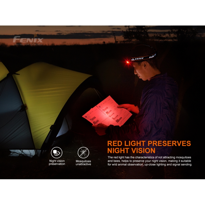 Fenix HM70R - Lampe frontale rechargeable 4xLED/1x21700 IP68 1600 lm 800 hrs