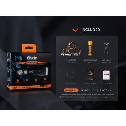 Fenix HM71R - Lampada frontale ricaricabile LED/USB IP68 2700 lm 400 h