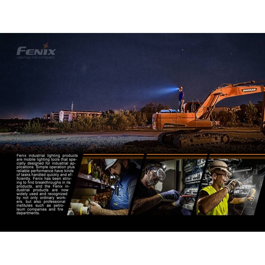Fenix HP25RV20- Lampe frontale rechargeable à intensité variable 3xLED/1x21700 IP66 1600 lm 800 h