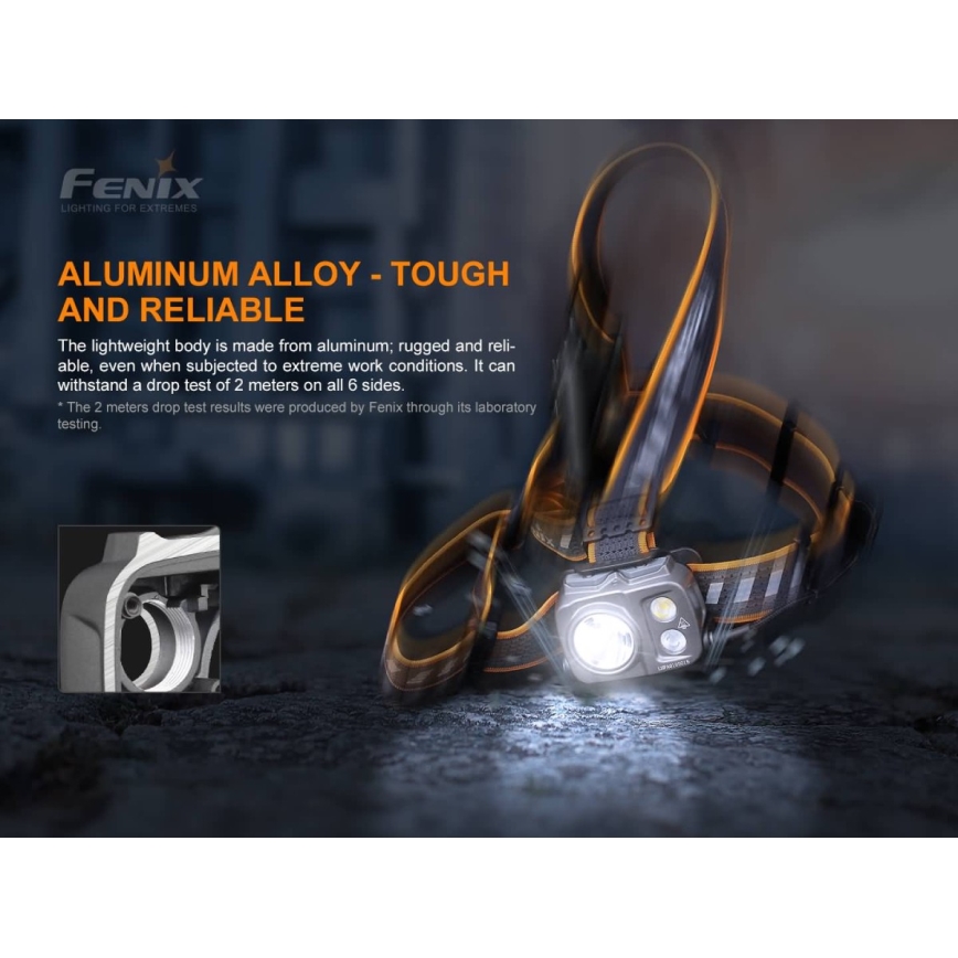 Fenix HP25RV20 - LED Dimmbar wiederaufladbare Stirnlampe 3xLED/1x21700 IP66 1600 lm 800 h