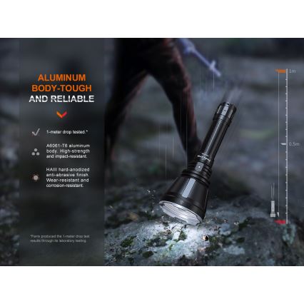 Fenix HT18R - Lampe torche à intensité variable rechargeable LED/1x21700 IP68 2800 lm 42 h 5000 mAh