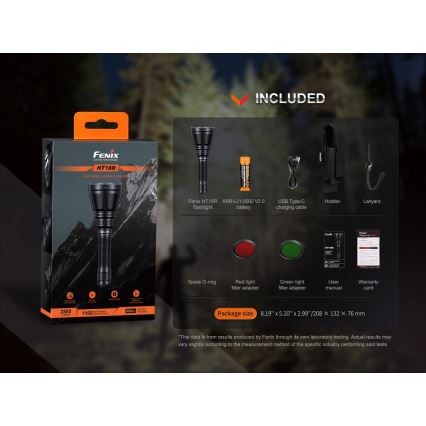 Fenix HT18R - LED à intensité variable rechargeable flashlight LED/1x21700 IP68 2800 lm 42 h