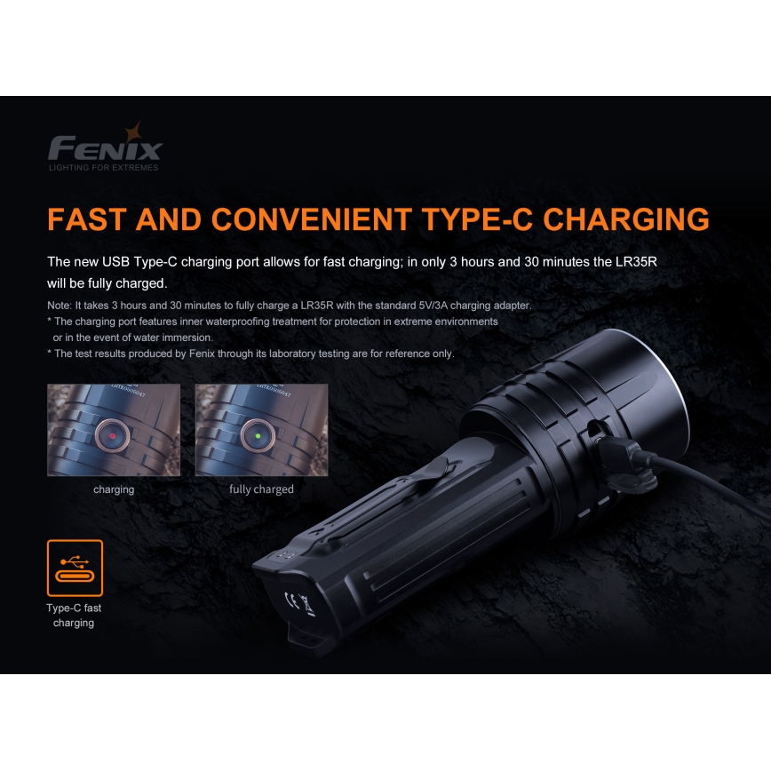 Fenix LR35R - Torcia LED ricaricabile 6xLED/2x21700 IP68
