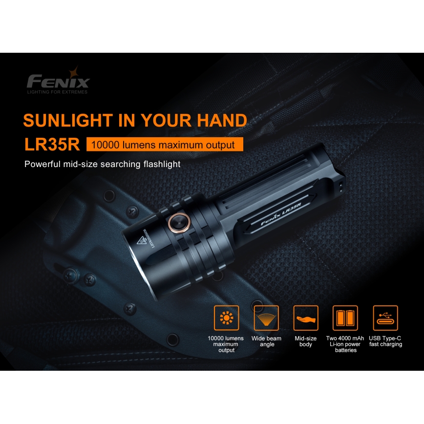 Fenix LR35R - Torcia LED ricaricabile 6xLED/2x21700 IP68