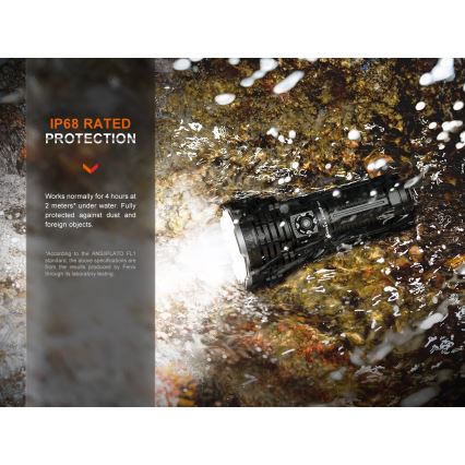 Fenix LR40RV20 - Aufladbare LED-Taschenlampe LED/USB IP68 15000 glänzend 177 h 5000 mAh