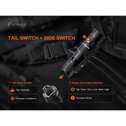 Fenix PD25R - Lampe torche rechargeable LED/1xCR123A IP68 800 lm 70 h