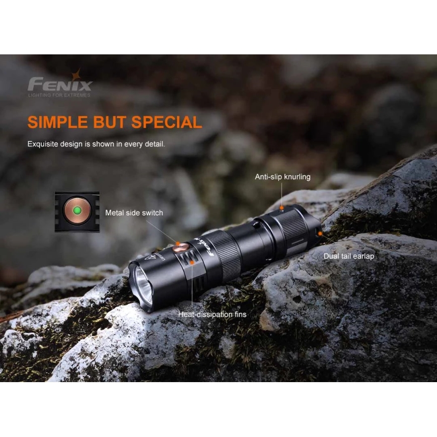 Fenix PD25R - Lampe torche rechargeable LED/1xCR123A IP68 800 lm 70 h