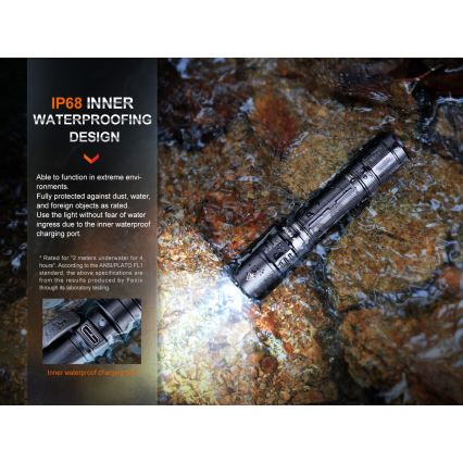 Fenix PD35R – Wiederaufladbare LED-Taschenlampe LED/USB IP68 1700 lm 100 h