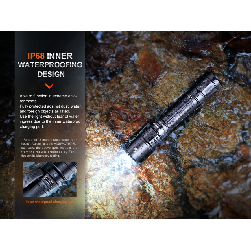 Fenix PD35R – Wiederaufladbare LED-Taschenlampe LED/USB IP68 1700 lm 100 h