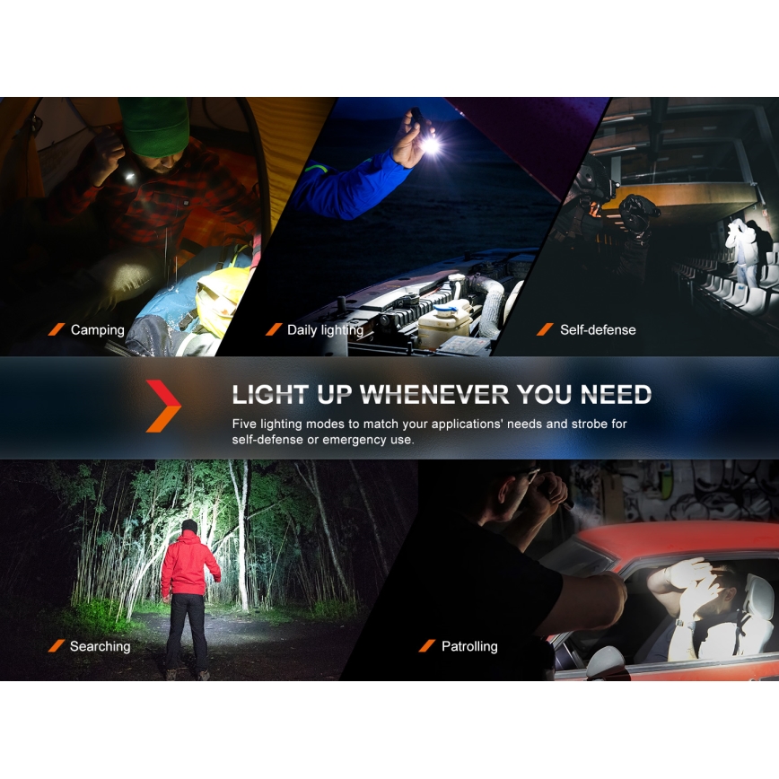 Fenix PD35R – Wiederaufladbare LED-Taschenlampe LED/USB IP68 1700 lm 100 h