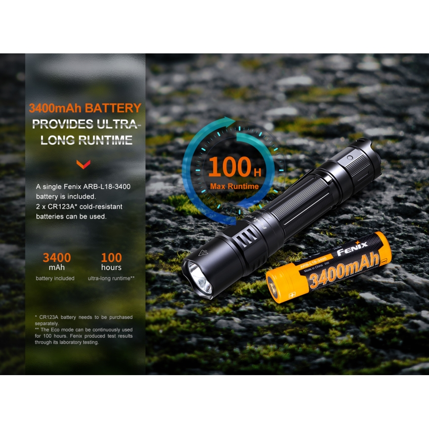 Fenix PD35R – Wiederaufladbare LED-Taschenlampe LED/USB IP68 1700 lm 100 h