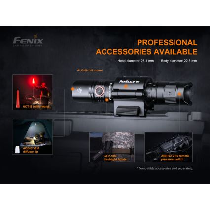 Fenix PD35V30 - Torcia LED ricaricabile LED/2xCR123A IP68