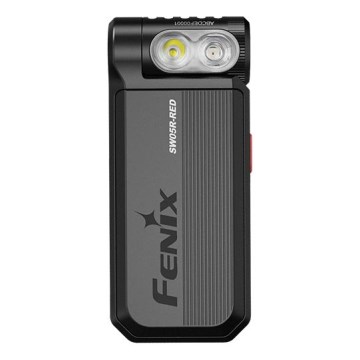 Fenix SW05RREDBLC - Dimmbare, aufladbare LED-Taschenlampe LED/USB IPX6 150 lm 49 h schwarz