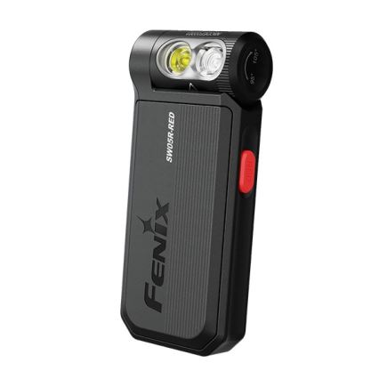 Fenix SW05RREDBLC - Lampe torche à intensité variable rechargeable LED/USB IPX6 150 lm 49 h noir