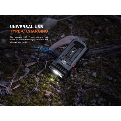 Fenix SW05RREDBLC - LED Dimmerabile ricaricabile torcia LED/USB IPX6 150 lm 49 h nero