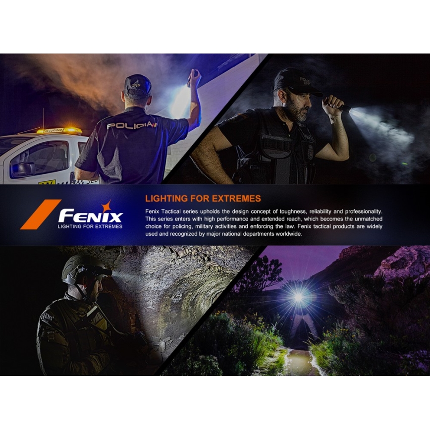 Fenix SW05RUVBLC - Dimmbare, aufladbare LED-Taschenlampe LED/USB IPX6 150 lm 49 h schwarz