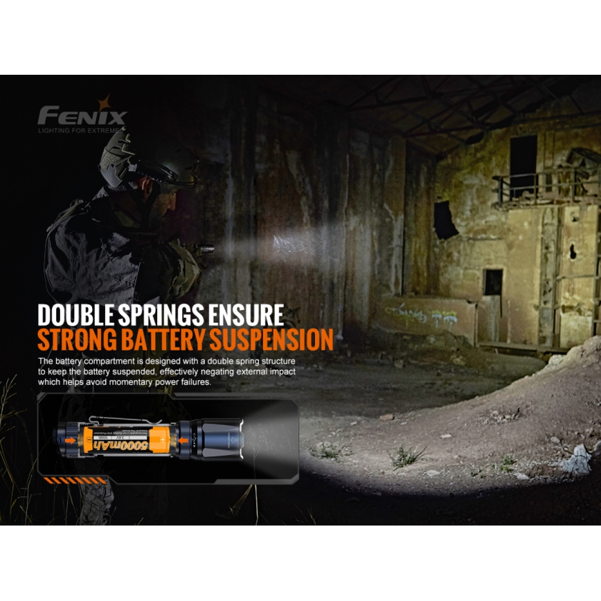 Fenix TK20RV20 - Lampe torche tactique rechargeable LED/USB IP68 3000 lm 48 hrs