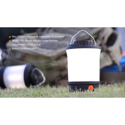 Fenix ​​​​CL30R - LED Lampada portatile ricaricabile LED/USB IPX7 650 lm 300 h