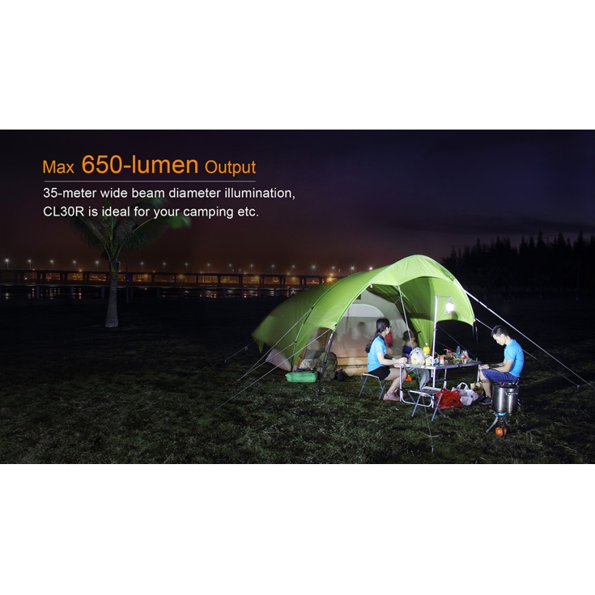 Fenix ​​​​CL30R - LED Lampada portatile ricaricabile LED/USB IPX7 650 lm 300 h