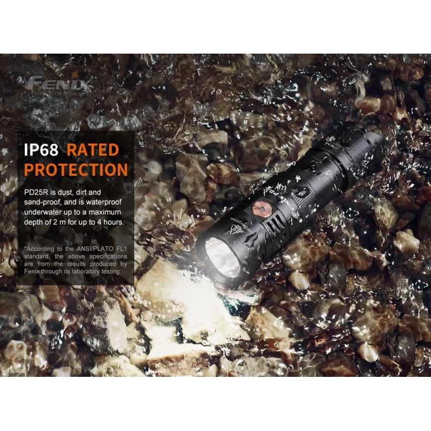 Fenix ​​​​PD25R - LED Torcia ricaricabile LED/1xCR123A IP68 800 lm 70 h