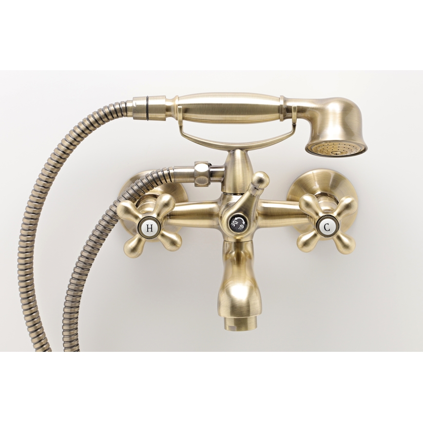 FERRO - Ensemble pour baignoire avec mitigeur ANTICA RETRO, finition bronze