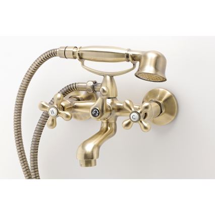 FERRO - Ensemble pour baignoire avec mitigeur ANTICA RETRO, finition bronze