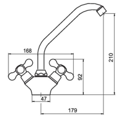 FERRO - Mitigeur d'évier ANTICA bronze