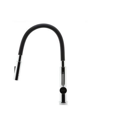 FERRO - Rubinetto per lavello con braccio flessible cromo lucido/nero