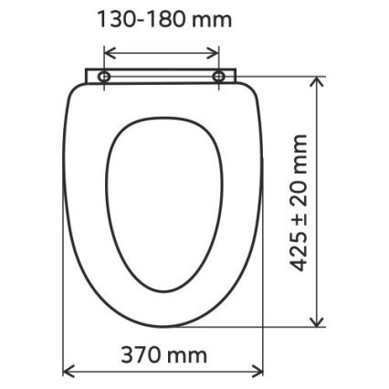 FERRO - Sedile per WC in Duroplast/bianco