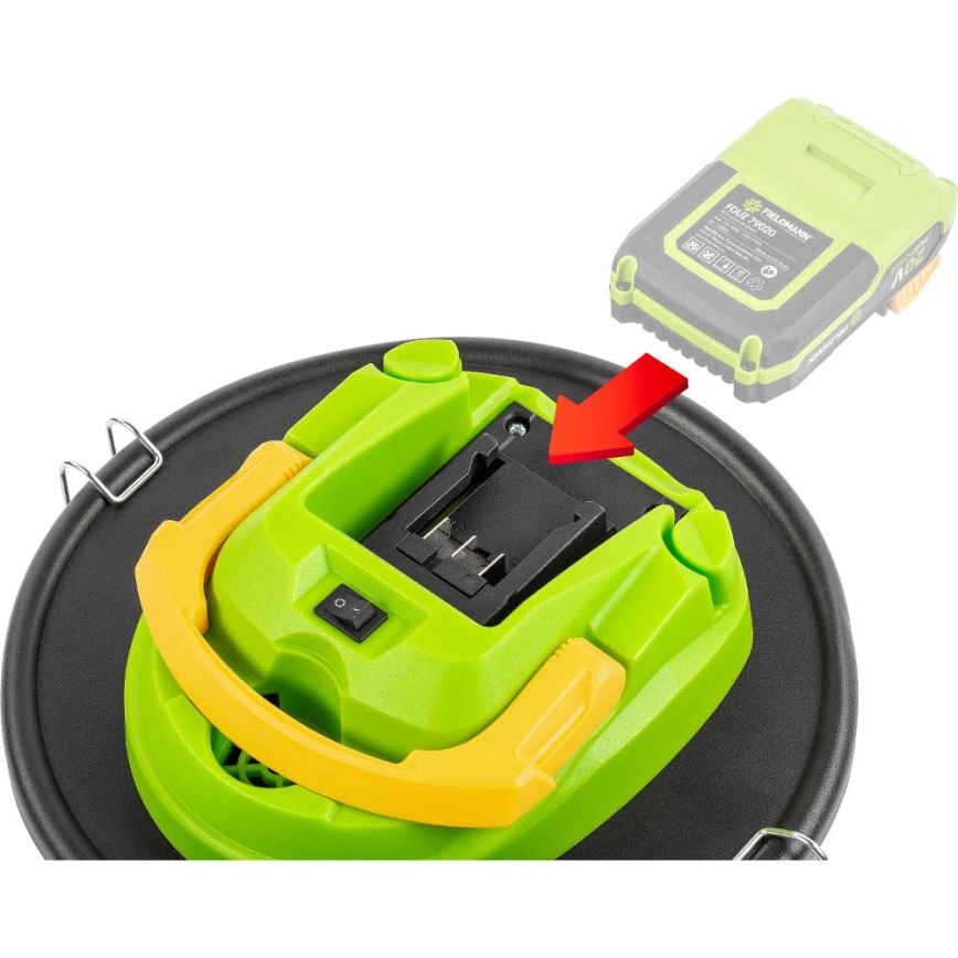 Fieldmann - Aspirateur à cendres sans fil 150W/20V