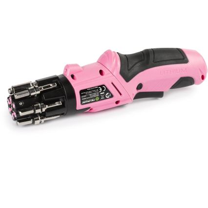 Fieldmann - Avvitatore a batteria 3,6 V, 1300 mAh, rosa