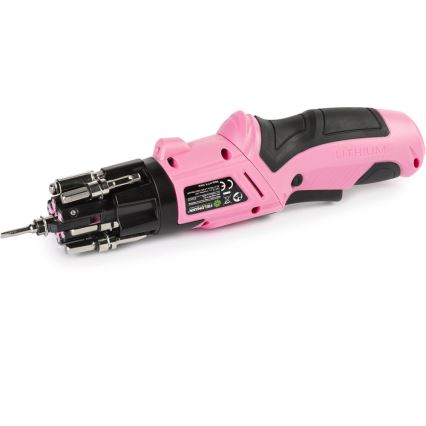 Fieldmann - Avvitatore a batteria 3,6 V, 1300 mAh, rosa