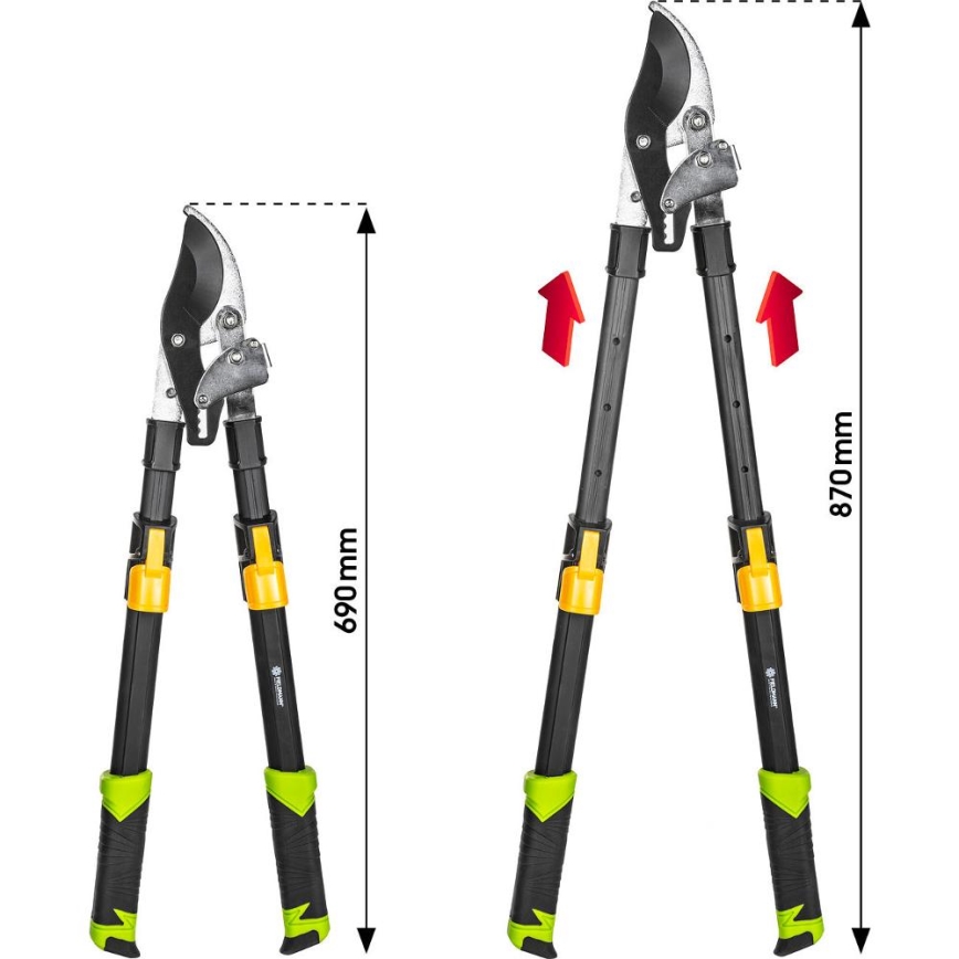 Fieldmann - Forbici da giardino telescopiche a leva