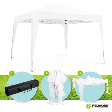 Fieldmann - Gazebo da giardino 3x3 m bianco