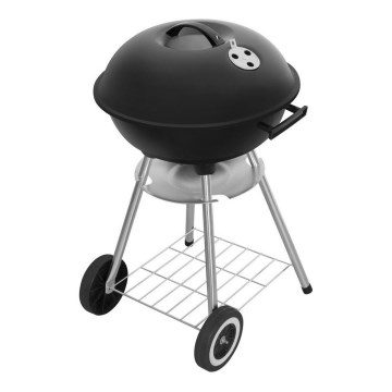 Fieldmann - Grill au charbon noir/chrome mat