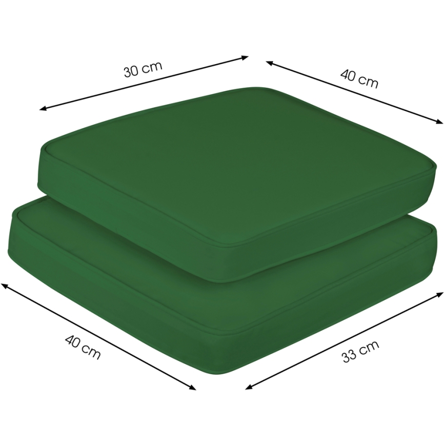 Fieldmann - Lot de coussins pour salon de jardin vert